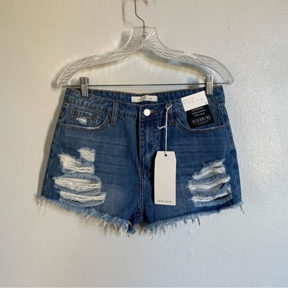 Nature High Rise Denim Shorts - Picture 9 of 9